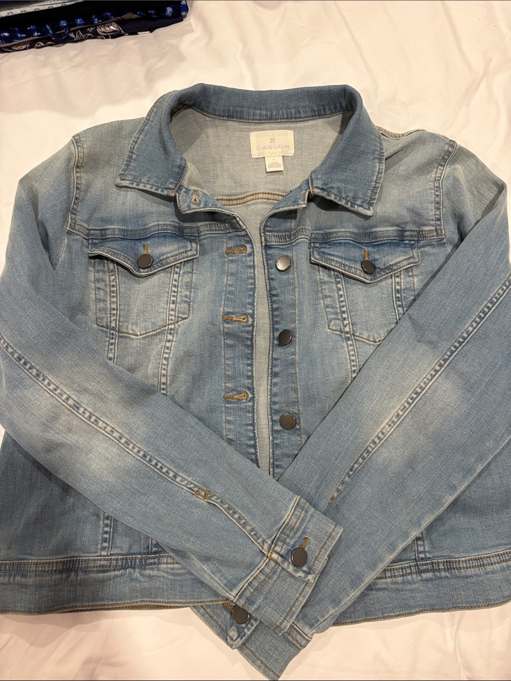 Caslon Light Wash Blue Denim Jacket